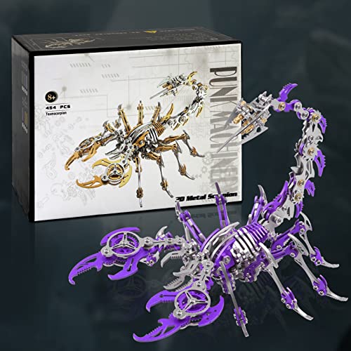 Scorpion 3D Metal Puzzles Kits for Adults Teens (Purple)