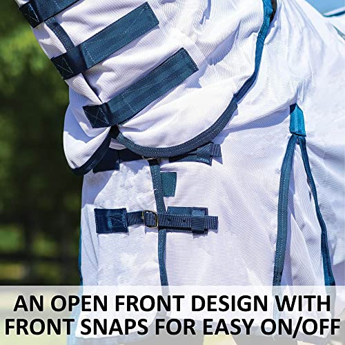 Soft Interlock Mesh II Horse Fly Sheets (Horse Size 58 / Pony Attached Neck Euro Surcingle / White)