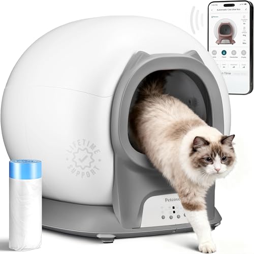 PurrTek Automatic Litter Box Self Cleaning 5GHz Wi (Gray)