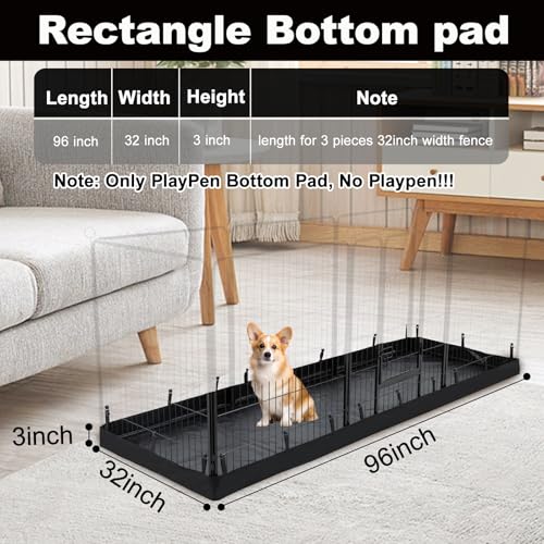Rectangle Playpen Bottom Pad for 32'' Width 8 Panel Pen (8-Panels 31.3"W)