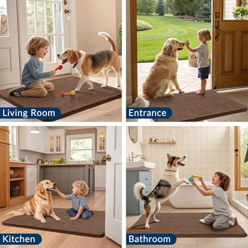 Dog Door Mat for Muddy Paws 44x24 (Mocha / 44"X24")