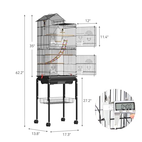 62 inch Metal Bird Cage (Black)