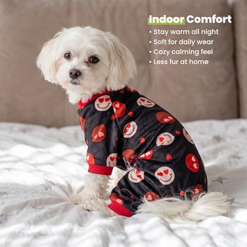 Hearts Eyes Smily Face Dog Pajamas (Heart Eyes Face / XX-Large)