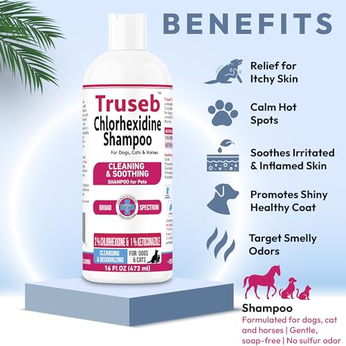 Truseb Topical Ketoconazole and Chlorhexidine Shampoo for Dogs