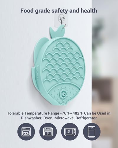 Slow Feeder Cat Bowl Silicone Pet Puzzle Feeder for Slow Eating (Cyan / 1.2 Cups)
