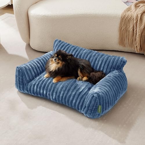 Cute Couch Bed for Pets (30.0"L x 20.0"W x 10.0"Th / Blue)