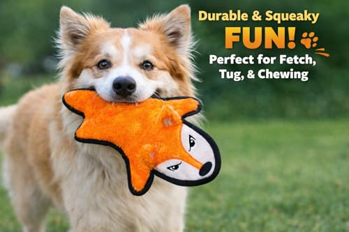 5 Pack Ultra Tough No Stuffing Squeaky Dog Toys for Large Dogs No Mess Interactive Durable Plush Chew Toy Indestructible Dog 6 Layers (5 Pack Ultra Tough Canvas Oxford / Large to X Large)
