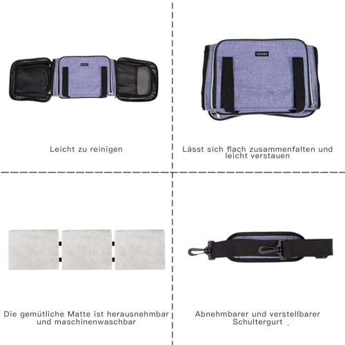 Cat Carrier Bag (Purple / 17.5"L x 12.0"W x 11.5"H)