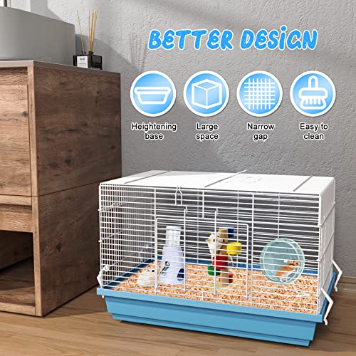 Hamster cage for Hamsters (23.6"L x 14.2"W x 16.1"H / Blue)