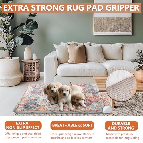 Washable Thickened Pee Pads for Dogs (36" x 42" (2 Pack, Thickened) / Orange)