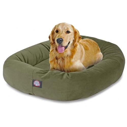 Suede Calming Dog Bed (Sage)