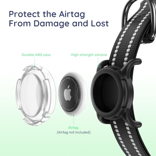 Airtag Dog Collar (Z: Black / XS: with Airtag Holder)
