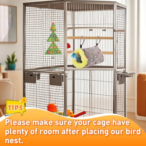 Small Winter Warm Bird Nest House with Support Board for Cage (Small)