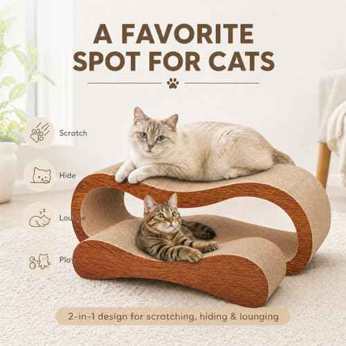 2 In1 Cardboard Cat Scratcher (2 IN 1 L-Wood Pro)