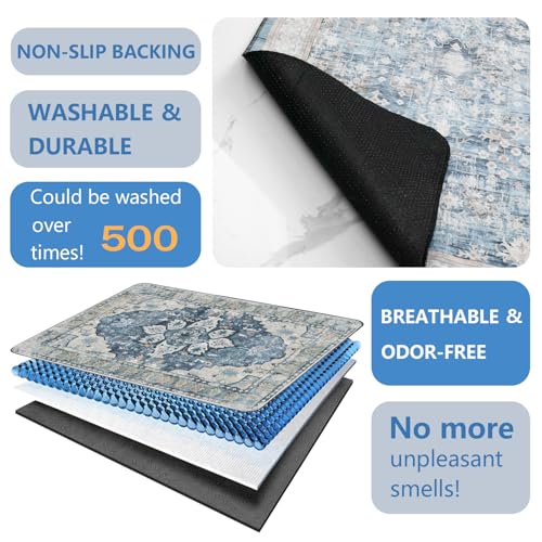 Washable Pee Pads for Dogs 2 Pack (48"x48"(2 Pack) / D Blue)
