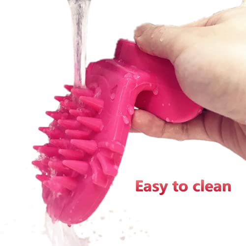 Cat Brush Shedding Grooming (Rose red)