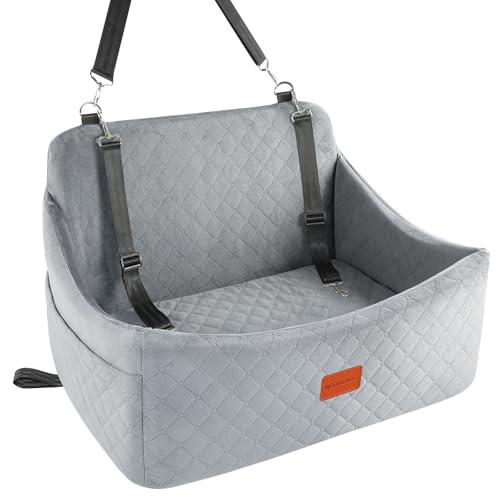 Dog Car Seat for Medium & Large Dogs Up to 55lbs (GREY / Large)