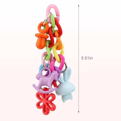 Bird Parrot Foot Toy Chewing Swing Bite Toy Plastic Parrot Toys Bird Toys Macaw Toys for Lovebirds Conures Caiques Sun Parakeet Cockatiel Budgie (Plastic Swing)