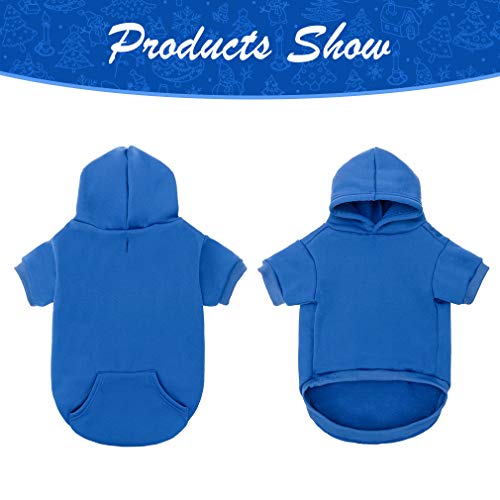 Dog Hoodie for Large Medium Small Dogs (Blue / Large)