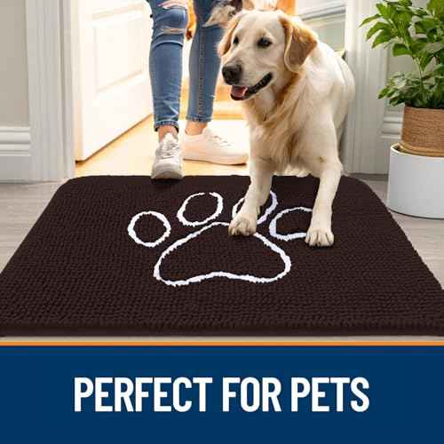 Dog Door Mat for Muddy Paws 40x24 (Brown / 40" X 24")