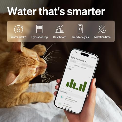 Upgrade Cat Water Fountain (White / Fountain)