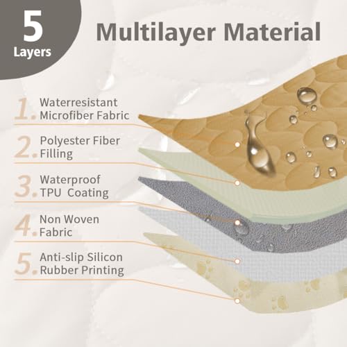 Waterproof Pet Bed Cover Anti (30x53 Inch (Pack of 1) / Sand)
