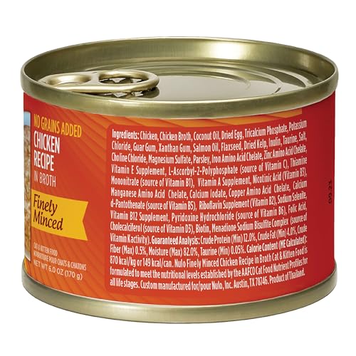 Finely Minced Chicken Flavor Wet Canned Cat Food (6 Ounce (Pack of 8))