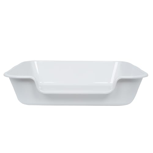 Extra Large Low Entry ABS Cat Litter Box (Large (Pack of 2) / Light Gray)