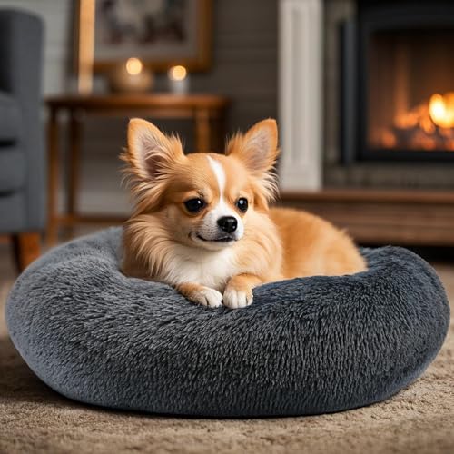 Dog & Cat Bed (Dark Grey / 20.0"L x 20.0"W x 8.0"Th)