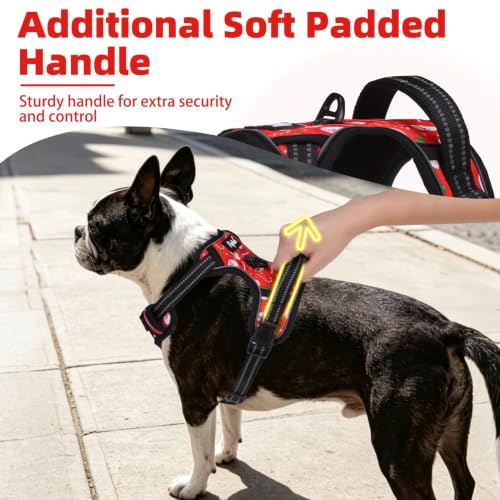 No Pull Christmas Dog Harness Medium Sized (Red(Santa Claus) / Medium)