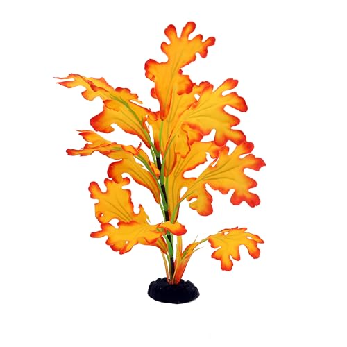 2 Pack 12 Inch Aquarium Silk Aquarium Plants (Yellow / 12 Inch)
