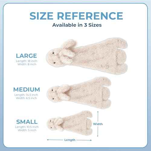 2-in-1 Stuffless Squeaky Dog Toy - Hare, Large (Brown/Hare / Large)