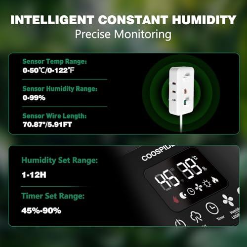 Reptile Fogger Humidifier (Black / 5L/1.32Gallon)