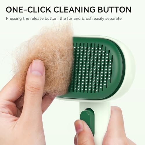 Cat Brush for Shedding (Forest Green)