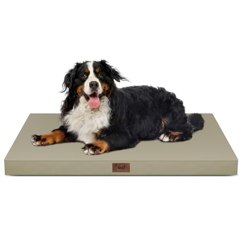 Outdoor Extra Large Dog Bed XXL for Giant Breed Dogs (khaki / 47.0"L x 29.0"W x 3.5"Th)