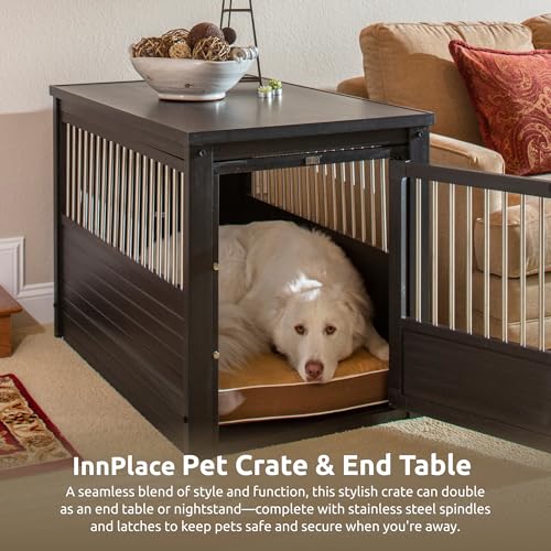 ECOFLEX® XL Furniture Style Dog Crate & End Table (Black / 35.9"L x 23.7"W x 28.0"H)