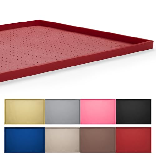 Dog Feeding Mat (Red / 24"l X 16"w)