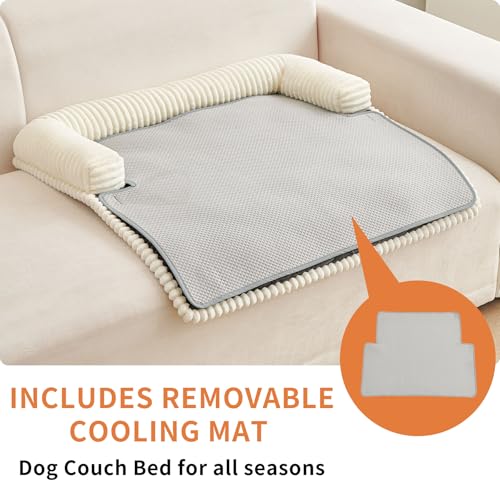 Dog Couch Bed for Large Dogs (Grey / Large(39.37"L X 33.46"W X 6.3"Th))