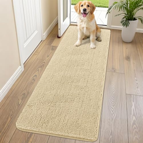 Dog Door Mat for Muddy Paws 70x24 (Cream White / 70"X24")