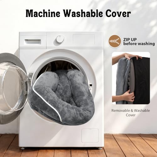 Orthopedic Washable XXL Dog Bed for Extra Large Dogs (Dark Grey / 45"L x 35"W x 7.5"Th)