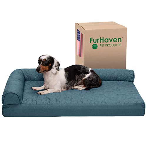 Cooling Gel Dog Bed for Medium (Medium / (Quilted Paw) Bluestone)