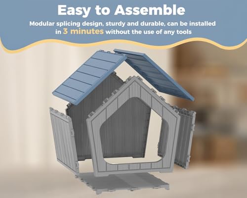 Outdoor Dog House (Blue / 23.43*22.64*22.8)
