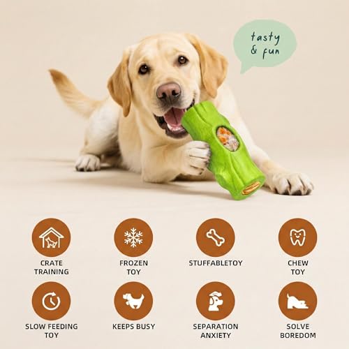 2 Pack Dog Toys for Aggressive Chewers Green (Green)
