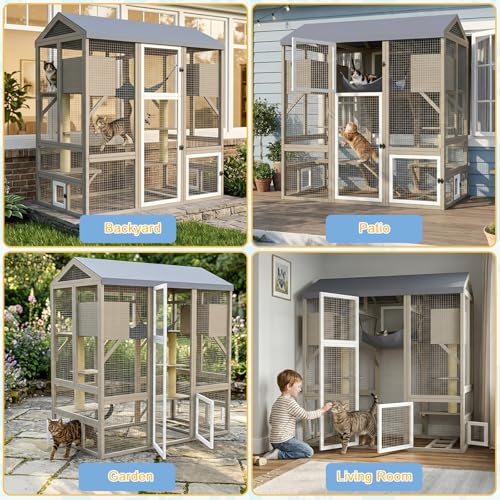 Catio Outdoor Cat Enclosure (61.5"L x 34"W x 66.54"H)