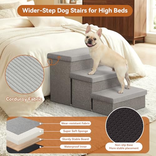 Dog Stairs Non (Grey Stripes Lids No Condo / 3)