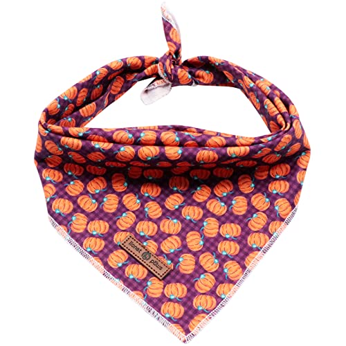 Halloween Dog Bandana for Small Medium Large Dogs (Pumpkin / Small (Pack of 1))