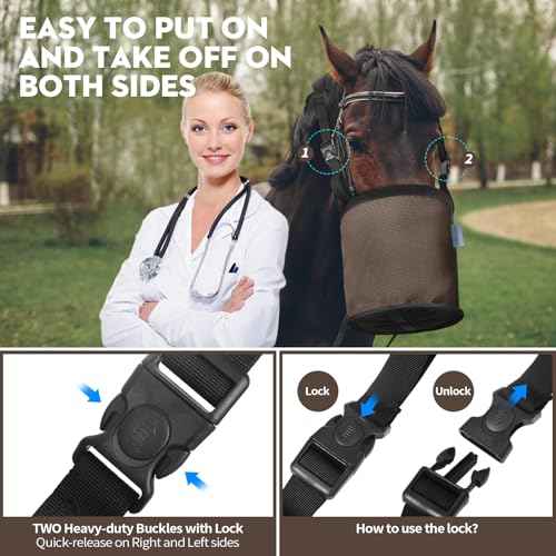 Horse Feed Bag 2 PCs (2 Pcs Camel)