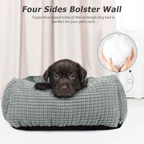 Dog Beds for Medium Dogs Washable (Light Gray / M(25’’x 21’’x 8’’))