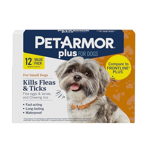 Plus Flea & Tick Topical Dogs 5 (5-22 lbs / 12 Count)
