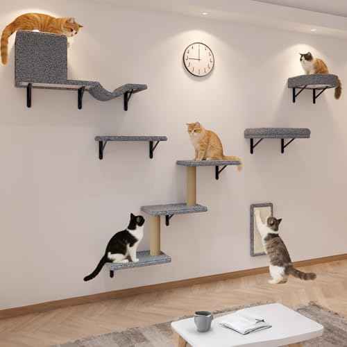 Cat Wall Shelves (Light Gray)